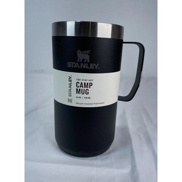 NEW Stanley The Stay-Hot Camp Mug | 24 OZ Black - Picture 1 of 8